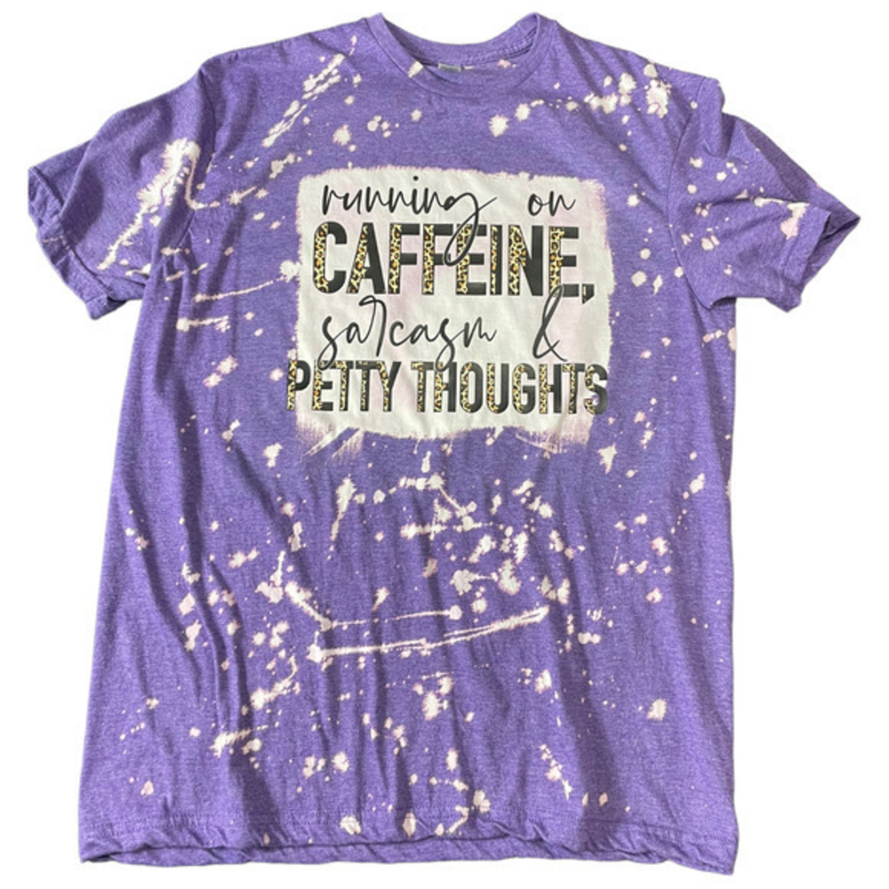 Bleached Tee Heather‎ Purple Gildan Softstyle Size L